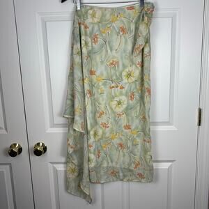 Patricia Jones USA Maxi Skirt Floral Tiered Women's Size 8 Vintage 2000s/90